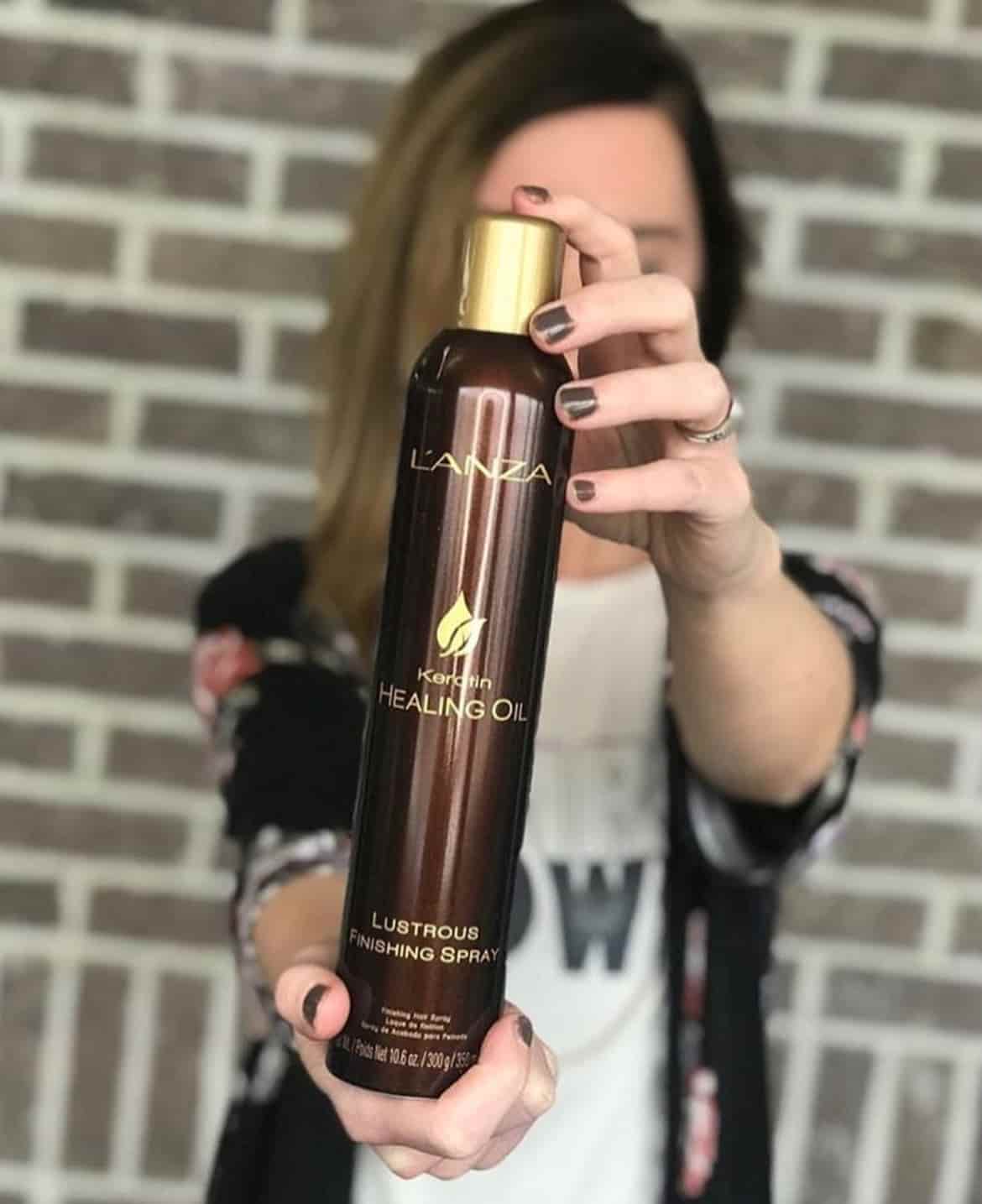 Лак-блиск із кератиновим еліксиром LʼANZA Keratin Healing Oil Finishing Spray, 350 ml - 2